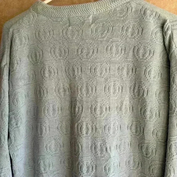 Vtg Isle of Cotton Women’s Large Sweater Embroidered Floral Cottage Grandma Cozy - Picture 7 of 10